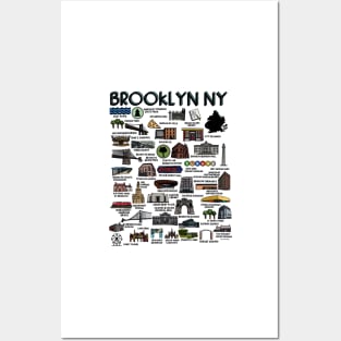Brooklyn NY Map Posters and Art